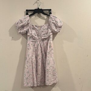 Y2K Floral Puff Sleeve Mini Dress